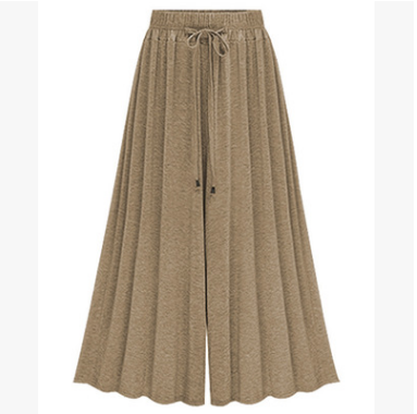 Laced Grace Wide-Leg Cropped Pants