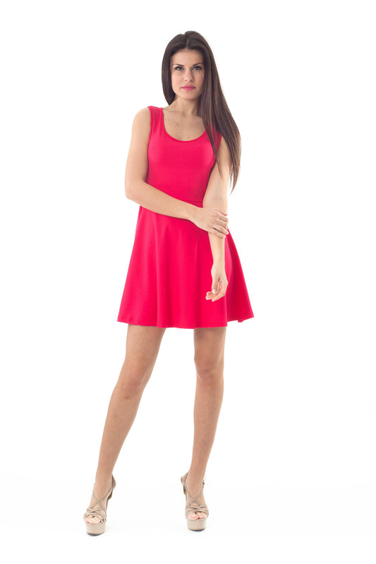 Flirty Open Back Skater Dress