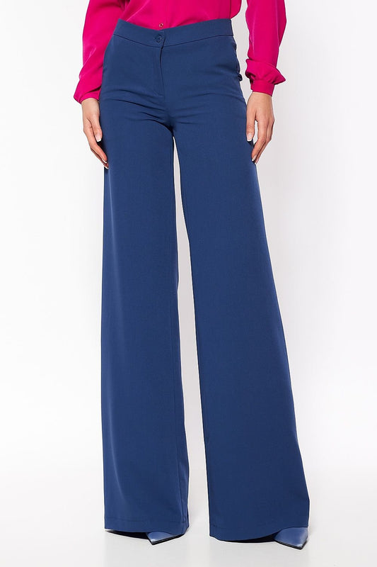 Skyline Bold: Cobalt Palazzo Trousers
