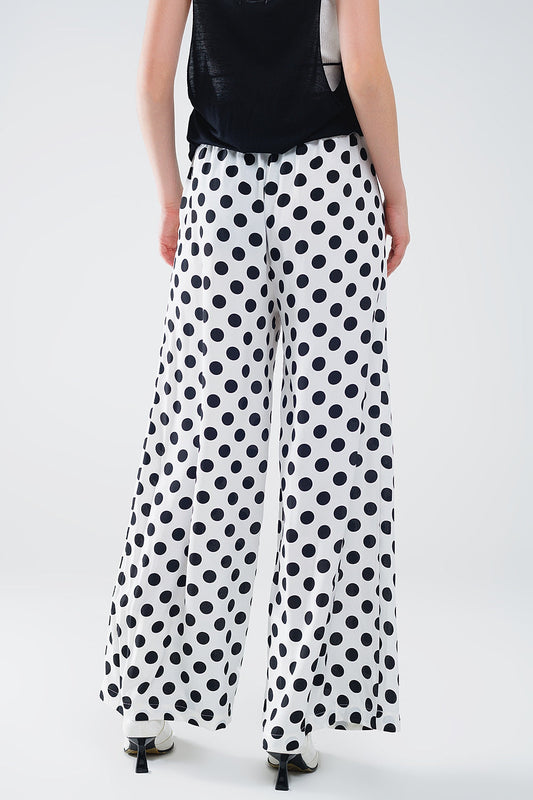 Playful &amp; Breezy: Wide Leg Polka Dot Pants